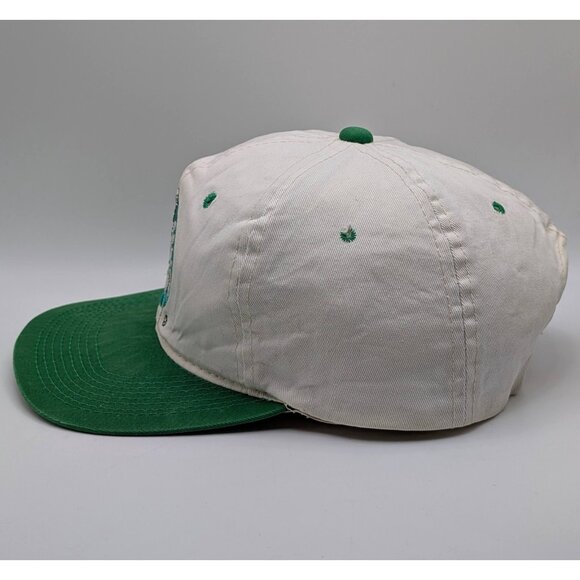 Vintage 90’s Boston Celtics Hat Snapback Two Tone White Green NBA VTG Larry Bird - Picture 3 of 6